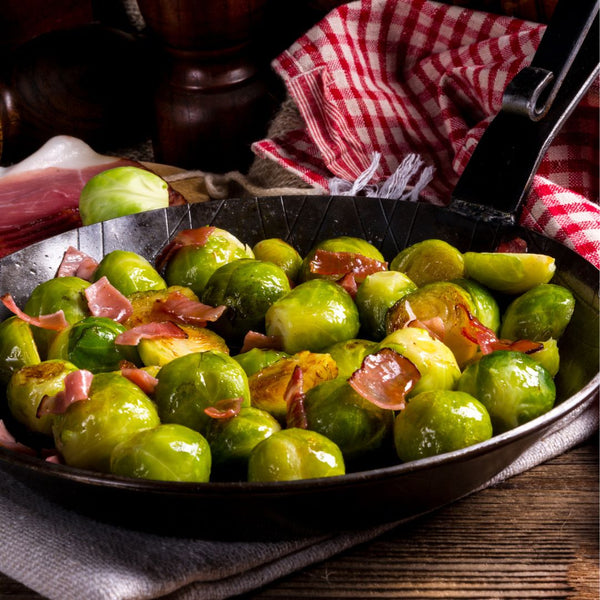 Baby Brussels Sprouts with Crispy Pancetta