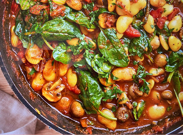 Butterbean, Mushroom & Spinach Bhaji